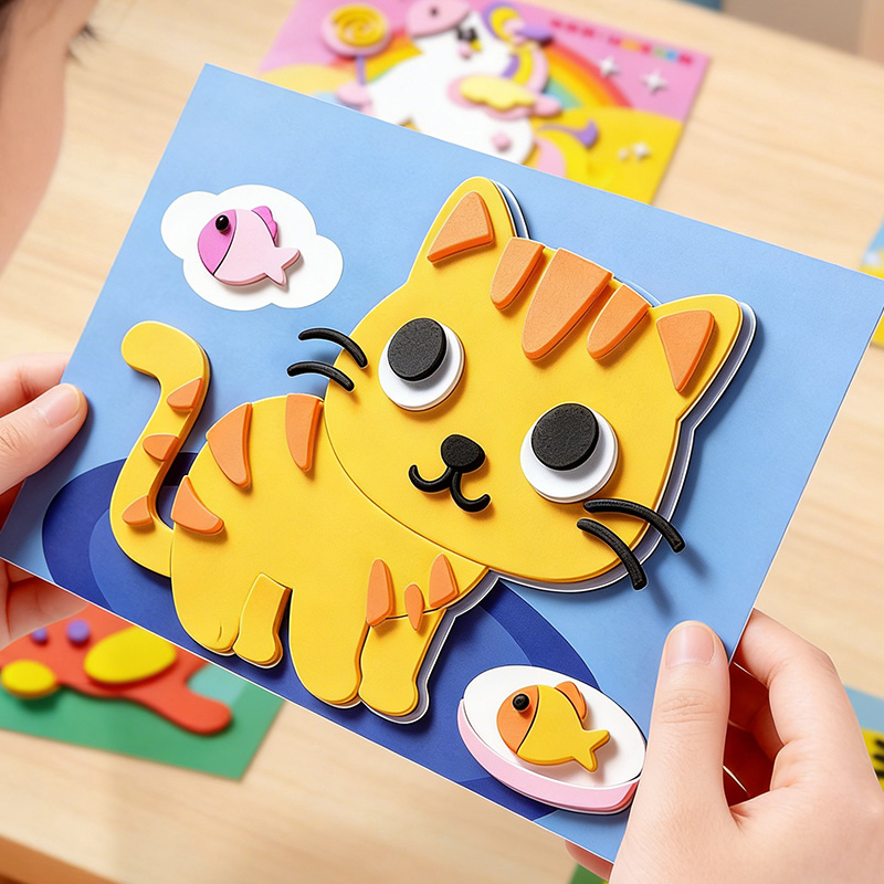 Science Toys Diy - Pegatinas 3D para Niños, 10 Hojas